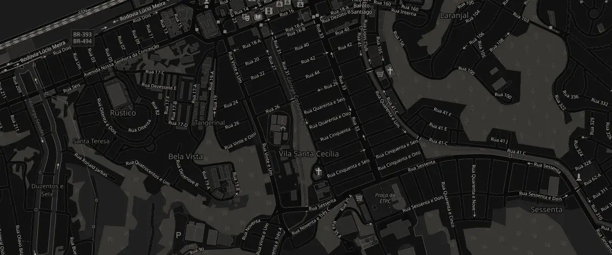 Map showing HO Marketing Digital's location in Vila Santa Cecília, Volta Redonda RJ